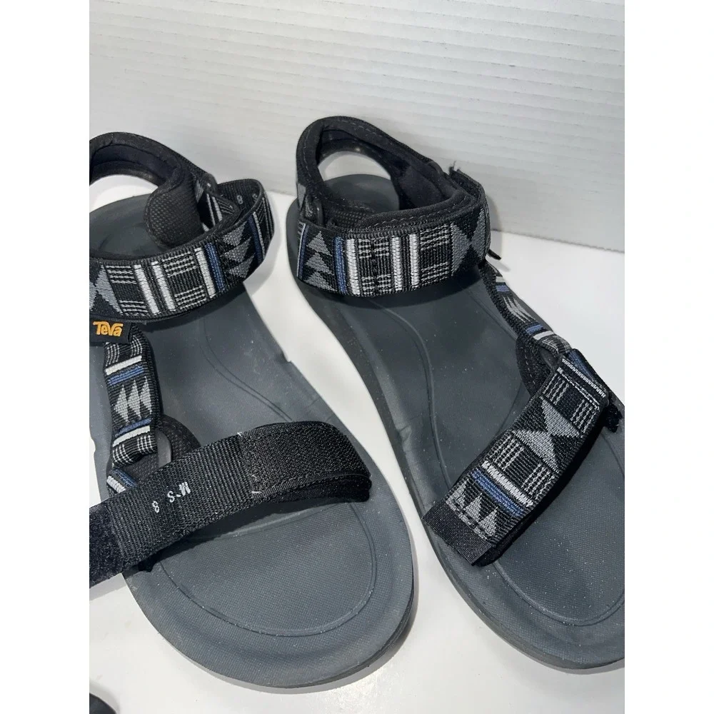 Teva Original Premier Mens Size S-M 8 Sandals Black Aztec Southwest Hiking Comfy